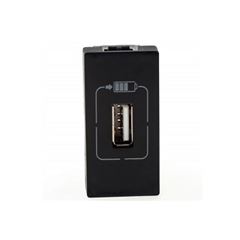 Modulo Tomada USB 1100ma Plus+ Preto - Ref.615088PT - PIAL