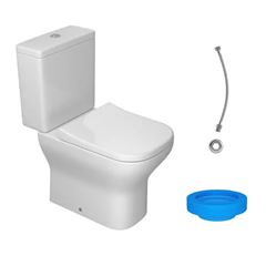 Kit Bacia com Caixa Acoplada Assento e Instalações 3 e 6 Litros Axis Branco - Ref. KP.470.17 - DECA
