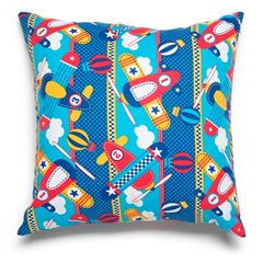 Almofada 40x40 Infantil Basic Aviões - Ref. BAMCEALMB1PARAVI - SANTISTA