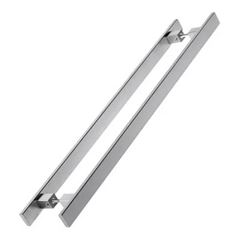 Puxador Inox 400mm Retangular Escovado 304 - Ref.76040 - STAM