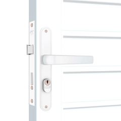 Fechadura Externa Alavanca Espelho Estreita 605/17 Inox Branco - Ref.22796 - STAM