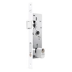 Fechadura Externa Alavanca Espelho Estreita 605/17 Inox Branco - Ref.22796 - STAM