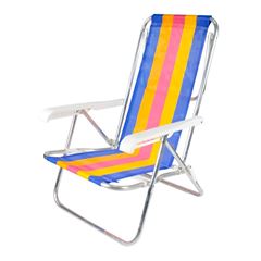 Cadeira de Praia Reclinável 8 Posições Estampas Sortidas BELFIX / REF. 25100
