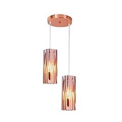 Pendente em Vidro Mirage 2x15W Zebrado cobre BRONZEARTE / REF. YHM102E27PDZCO
