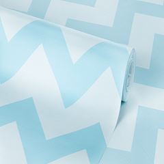 Papel de Parede Vinilizado Chevron Azul 9,5m BOBINEX / REF. 7403