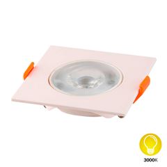 Spot LED Quadrado Bivolt de Embutir 12W 3000K DILUX / Ref. DI70581 