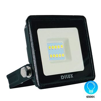 Refletor LED Ultra Slim 10W Bivolt 6500K Preto - Ref. DI70734 - DILUX