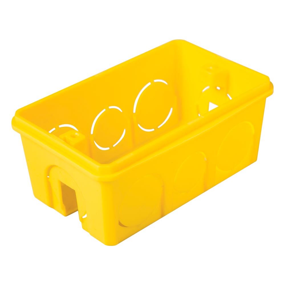 Caixa de Embutir 4x2 Retangular Amarelo - Ref. 57500/041 - TRAMONTINA