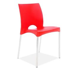 Cadeira Plástica e Alumínio Boston Vermelho - Ref.F900004 - GARDENLIFE