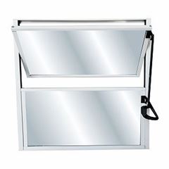 Basculante Alumíio 40X40 1 Seção Soft Vidro Mini Boreal Branco - Ref.3124 - MGM