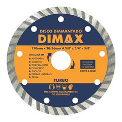 Disco Diamantado 110mm Turbo Porcelanato Pro DIMAX / REF. DMX73360