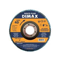 Disco de Lixa Flap para Metal 7 Polegadas com Grão 40 - Ref. DMX74534 - DIMAX