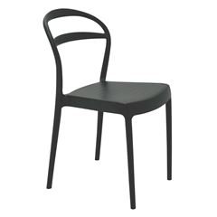 Cadeira em Polipropileno com Ecosto Vazado Eco Sissi  Preto - Ref.92047/409 - TRAMONTINA