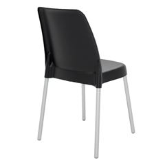 Cadeira em Polipropileno com Pernas Anodizadas Vanda Preto - Ref.92053/909 - TRAMONTINA