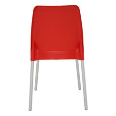 Cadeira em Polipropileno com Pernas Anodizadas Vanda Vermelho - Ref.92053/940 - TRAMONTINA