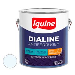 Tinta Esmalte Brilhante 3,6L Dialine Antiferrugem Branco Neve IQUINE / REF.348200201
