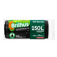 Saco de Lixo Plástico 150 Litros Rolo com 15 Sacos Brilhus - Ref.BT2070 - BETTANIN