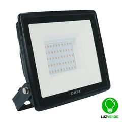 Refletor Led de Alumínio Slim 50W Bivolt Verde DILUX / REF. DI76828