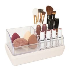 Organizador para Cosmeticos em Poliestireno e Polipropileno Essencial com 11 Divisórias Rose -  Ref.3092.W2W2.0006 - DELLO