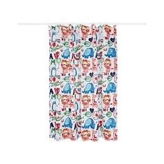 Cortina Poliester para  Box Branca Animais - Ref.4311 - MOR