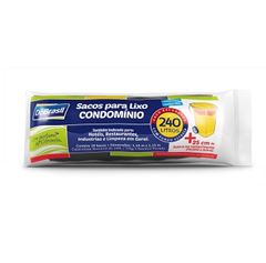 Saco De Lixo De Platisco 240 Litros com 50 Sacos Condominio Citro Preto - Ref.10120225 - CASAFORT