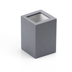 Arandela de Aço 2 Fachos com Lente de Vidro Bivolt Cinza Concreto BLUMENAu ILUMINAÇÃO / REF. 159010-14