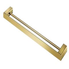 Porta Toalha Duplo de Metal Flat Ouro Polido - Ref.01013743 - DOCOL 