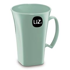 Caneca de Plástico Sólido 400ml Cappuccino Verde Menta - Ref. UZ161-VEM - UZ