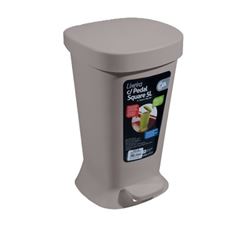Lixeira Plástica com Pedal 5 Litros Square Cinza Quente - Ref. 10424/0465 - COZA