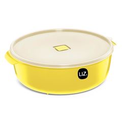 Pote de Plástico 5 Litros Multiuso Premium Amarelo Claro - Ref.UZ211-AMC - UZ