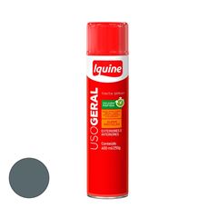 Tinta Spray Uso Geral  Brilhante  Cinza Escuro IQUINE /REF.338021365