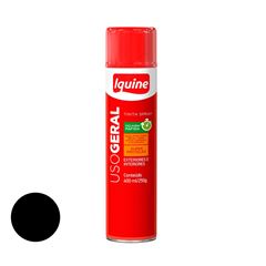 Tinta Spray Uso Geral  Brilhante Semi Brilho Preto IQUINE /REF. 335005765