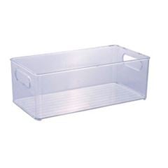 Organizador de Plástico Quadrado 20X40cm  Multiuso Transparente - Ref.13028 - PLASÚTIL