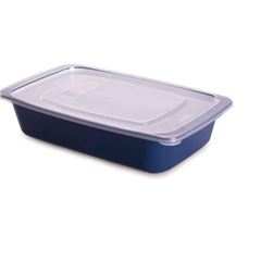 Porta Mantimentos de  Plástico quadrado 1,6 Litros Trava Mais Azul Intenso - Ref.9925 - PLASÚTIL