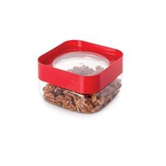 Pote Plástico Quadrado 510ml Plug Vermelho - Ref.12887 - PLASÚTIL