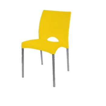 Cadeira em Polipropileno Boston Amarela - Ref.F900007 - GARDENLIFE