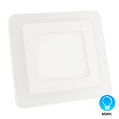 Painel Quadrado Alumínio De LED Embutir 18+6W Bivolt Square 6500k  Branco DILUX / REF. DI79218
