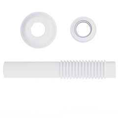 Tubo de Ligação PVC 26cm com Anel para Bacia Sanitária Branco BLUKIT / REF.  290403