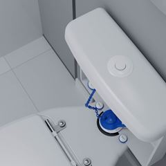 Botão de Acionamento Superior em Abs para Caixa Acoplada Branco BLUKIT / REF. 340256