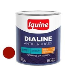 Tinta Esmalte Brilhante 900mL Dialine Antiferrugem Vermelho - Ref. 348204504- IQUINE