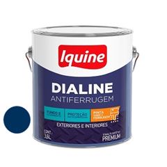 Tinta Esmalte Brilhante 3,6 Litros Dialine Antiferrugem Azul Del Rey - Ref. 348204801 - IQUINE