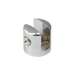 Suporte para Vidro 8mm Boca de Jacaré Zamac Branco - Ref. 113030 - ISERO