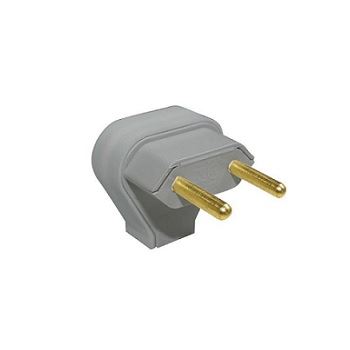 Plug Macho 250v 2P 10A Cinza - Ref.615844 - PIAL