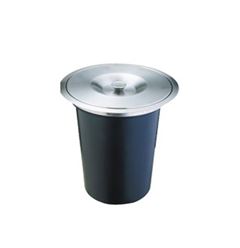 Lixeira de Embutir Inox 5 Litros Redonda Preta - Ref. OK-81198 - CASA OK