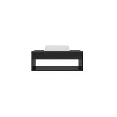 Bancada para Banheiro em MDF Suspenso 80cm com Nicho Majoris Preto CEROCHA / Ref. 001.081.0003