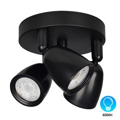 Spot LED Tulipa 3X12W Base Redonda Sobrepor 6500k Preto DILUX / REF. DI82997