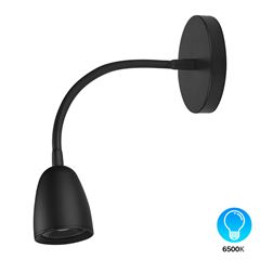 Spot LED Tulipa Flexível 4W Base Redonda Sobrepor 6500k Preto DILUX / REF. DI83031