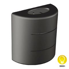 Arandela LED 6W Bivolt de Sobrepor Ball Friz 3000k Preta DILUX/ REF. DI83390