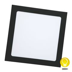 Painel LED de Embutir Quadrado 18W Bivolt 3000K Preto DILUX / REF. DI86766