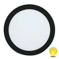 Painel LED 18w de Embutir Bivolt Redondo 3000K Preto DILUX / REF. DI86940